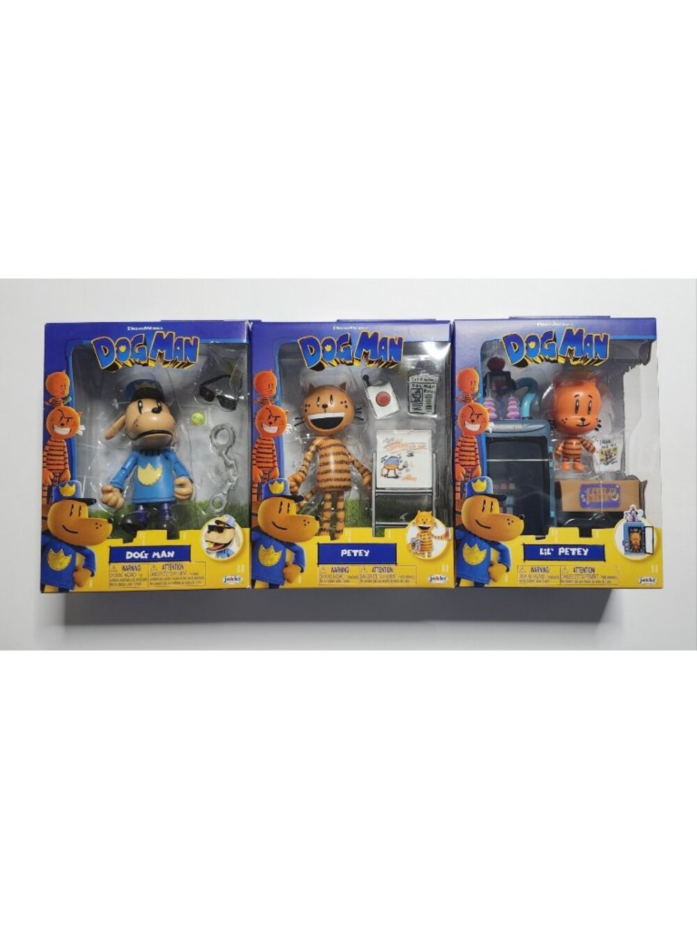 JAKKS Pacific DreamWorks Dog Man 5" Action Figure Bundle